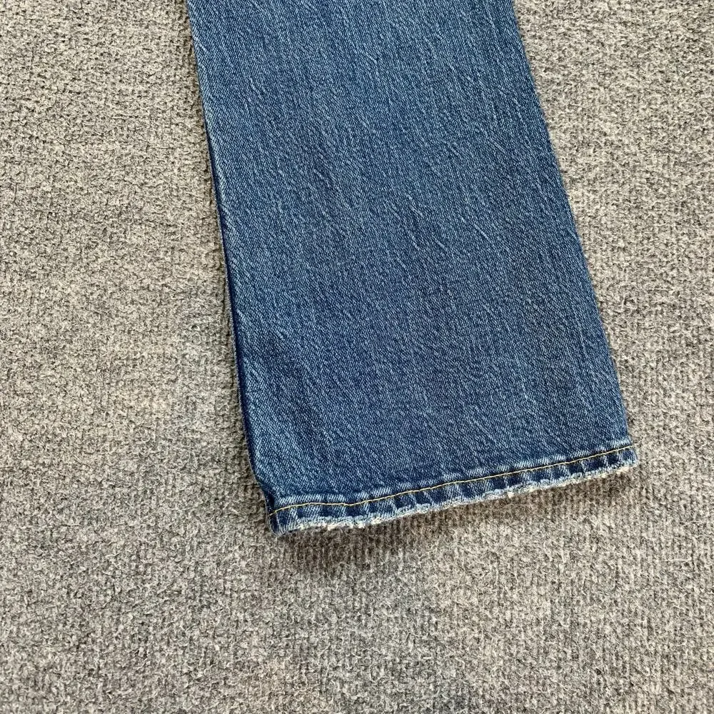 Pistola Jeans Womens 26 Blue Lennon High Rise Cropped Bootcut Raw Hem Stretch